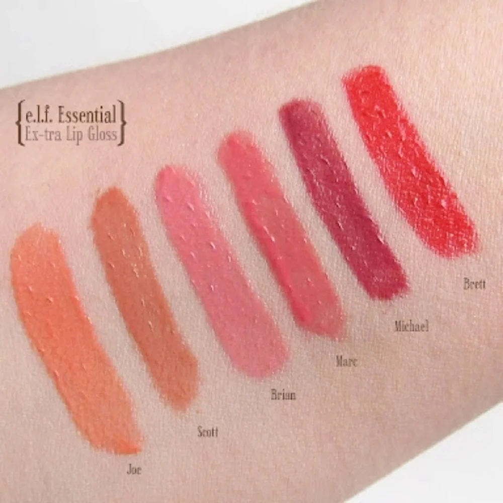 NWT E.L.F. “Brett” Holiday Red Shimmer Essential EX-tra Lip Gloss Christmas Lip - Picture 2 of 4